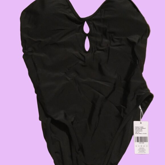 Cutout One Piece Swimsuit with V Neck and Crisscross Back - Picture 4 of 7